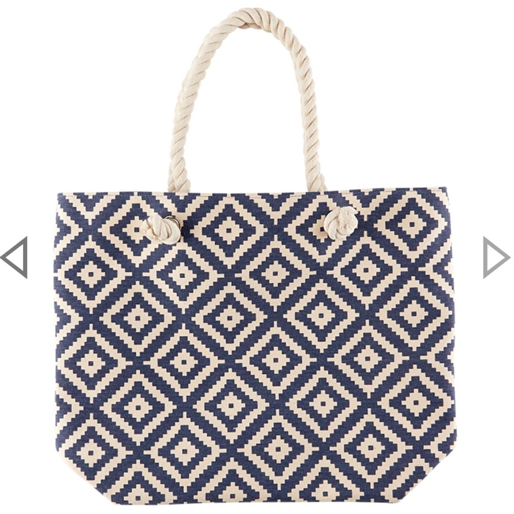 Summer and Rose navy diamond tote